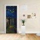 Adhesivo para el Diseño de la puerta - Van Gogh - el Cielo Estrellado sobre el Ródano - Decoración, adhesivo para la puerta