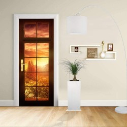 Adesivo Design porta - FINESTRA AL TRAMONTO - Decorazione adesiva per porte arredo casa -