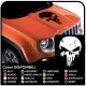 aufkleber für motorhaube JEEP Renegade und anderen offroad-Totenkopf used-Skull Punisher distressed-SUV-4X4