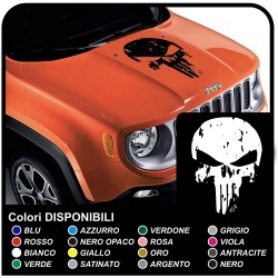 pegatina para el capó del JEEP Renegade y otros off-road Cráneo efecto desgastado Cráneo Punisher angustiado SUV 4X4