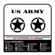 2 Stickers Étoiles Militaire US ARMY cm 40X40 ARMÉE américaine Jeep renegade Suzuki jeep land rover 4X4 de Qualité supérieure