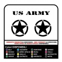 2 Adesivi - Stella Militare US ARMY cm 40X40 US ARMY Jeep renegade Suzuki fuoristrada land rover 4X4 - Qualità superiore