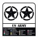 2 Stickers Étoiles Militaire de l'ARMÉE américaine 16x16 cm de l'ARMÉE américaine Jeep renegade Suzuki jeep land rover 4X4 -