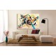 The framework Kandinsky - Composition-on-White - WASSILY KANDINSKY White composition Picture print on canvas with or without