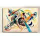 The framework Kandinsky - Composition-on-White - WASSILY KANDINSKY White composition Picture print on canvas with or without