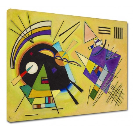 The framework Kandinsky - Black and Violet - WASSILY KANDINSKY Black and Violet Painting print on canvas with or without frame