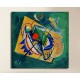 Le cadre Kandinsky - Ovale Rouge - WASSILY KANDINSKY-Rouge Ovale de la Peinture d'impression sur toile avec ou sans cadre