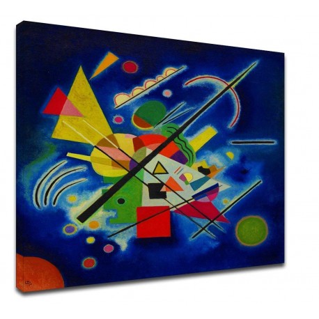 Le cadre Kandinsky - Peinture-Bleu - WASSILY KANDINSKY-Bleu Peinture d'impression d'Image sur la toile, avec ou sans cadre