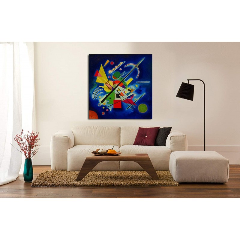 Quadro Kandinsky - Pittura Blu - WASSILY KANDINSKY Blue Painting Quadro  stampa su tela canvas con o senza