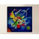 Le cadre Kandinsky - Peinture-Bleu - WASSILY KANDINSKY-Bleu Peinture d'impression d'Image sur la toile, avec ou sans cadre