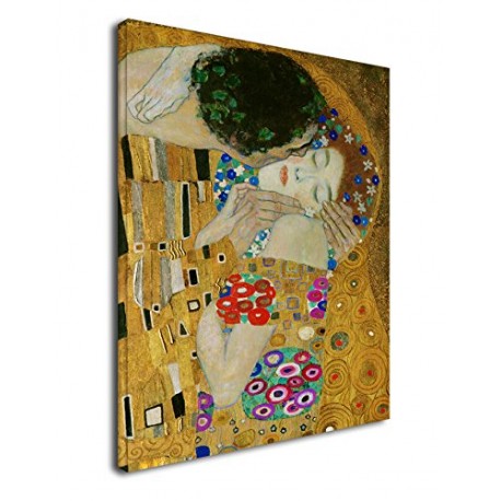 The framework Klimt - The Kiss 2 - KLIMT The Kiss (Lovers) Painting print on canvas with or without frame