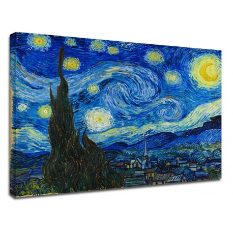 La peinture de Van Gogh - Nuit Étoilée - Peinture impression sur toile avec ou sans cadre