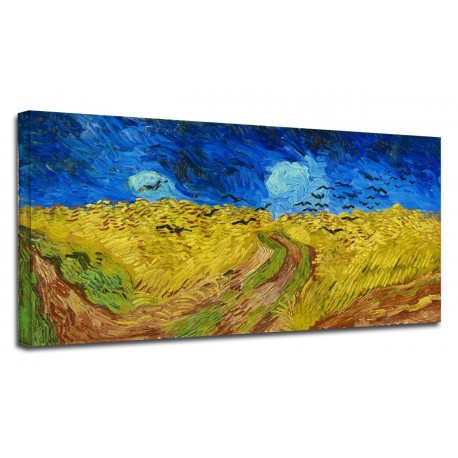 La pintura de Van Gogh - campo de maíz con el Vuelo de los Cuervos - impresión de Fotografía en lienzo, con o sin marco