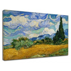 La pintura de Van Gogh - Campo de Trigo con Cipreses Pintar imprimir en lienzo, con o sin marco