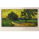 Painting Van Gogh - Landscape at dawn - Picture print on canvas with or without frame