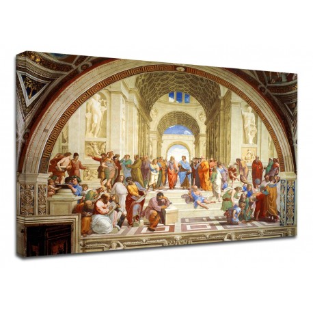 Quadro Raffaello - Scuola di Atene - School of Athens - Quadro stampa su tela canvas con o senza telaio