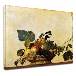 Image Caravage - corbeille de Fruits - nature morte - Peinture impression sur toile avec ou sans cadre