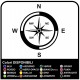 Adhesives-wind Rose Compass Sticker for Jeep 4X4 stickers decals