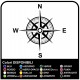 Adhesives-wind Rose Compass Sticker for 4X4 vehicle, Sides, the Hood Goalkeeper Offroad Decals Stickers Sides