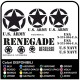 KOMPLETTES KIT aufkleber stern militärische renegade schriftzug US ARMY für Jeep Wrangler JK 3 aufkleber renegade aufkleber