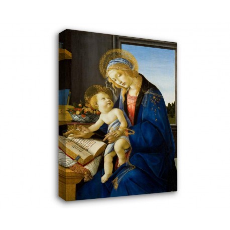 Quadro Botticelli La Madonna del Libro - Madonna con Bambino di Sandro Botticelli - Stampa su Tela Canvas con o Senza Telaio