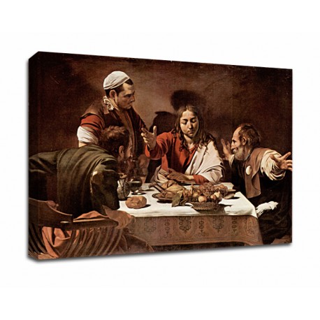 La pintura de Caravaggio - la Cena en Emaús - impresión de Fotografía en lienzo, con o sin marco