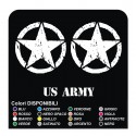 3 Decals STAR Jeep CJ CJ3 CJ5 CJ7 CJ8, US ARMY 50x50 cm star military 4X4