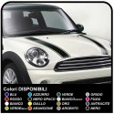 Stickers for mini cooper Stripes bonnet mini Bonnet Stripes strips stickers bonnet, one-color with edges that are separated