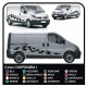 ADESIVI LATERALI per Furgone Trafic Custom M-SPORT Van SCACCHIERA vivaro ducato iveco daily versione MAXI cm 420 a fiancata