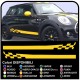 adhesive side MINI cooper graphics CAR checkered stripes MINI Checker graphics COOPER S ONE JCW 1.4 1.6