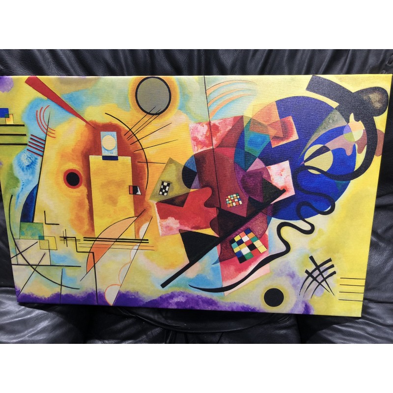 Canvashop Quadro Kandinsky rosso stampa su tela canvas