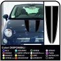 Adesivi per FIAT 500 KIT fasce cofano strisce adesivi per cofano fiat 500 mini ed altre vetture