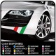 Adhésifs universels pour voiture KIT de bandes du drapeau italien pour le capot, le toit et le coffre stripes drapeau tricolore