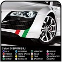 Adhésifs universels pour voiture KIT de bandes du drapeau italien pour le capot, le toit et le coffre stripes drapeau tricolore