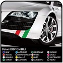 Universal adhesives for car KIT bands of the Italian flag for the hood roof and trunk stripes tricolor flag stickers Italian