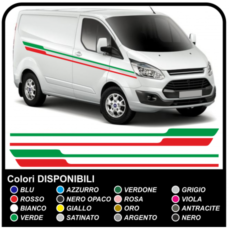 Adesivi TRANSIT M-SPORT Laterali Van grafiche furgone adesivi decalcomanie strisce ford transit custom e turneo