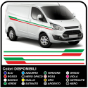 Adesivi TRANSIT M-SPORT Laterali Tricolore Van grafiche furgone adesivi decalcomanie strisce ford transit custom e turneo Italia