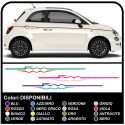 STICKERS FOR FIAT 500 STRIPES TUNING FOR SIDE 500 STICKERS DECAL AUFLKEBER TWO-TONE AUTOCOLLANT