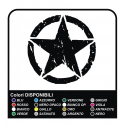 Sticker STAR Jeep CJ CJ3 CJ5 CJ7 CJ8, EJÉRCITO de los estados unidos, 30 cm, estrella militar 4X4