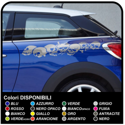 Stickers skull car 100 cm adhesive side car Tuning tribal