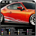 Des Stickers pour les côtés de la voiture 195cm côté collant de Course de Sport de Décoration Autocollant pour voiture Tuning