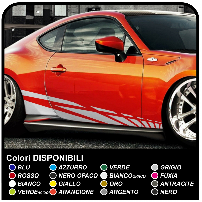 Der aufkleber für die fahrzeugseite auto 195cm seitlichen Aufkleber Sport  Racing-Dekoration-Aufkleber für auto-Tuning
