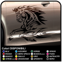 Horses car stickers 80 cm Adhesive side prancing horse tuning tattoo car stickers tribal tuning