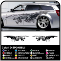 Stickers DRAGON bandes de côté de l'adhésif pour les voitures, camionnettes, camping-cars 250 cm bandes latérales Tribal Tuning