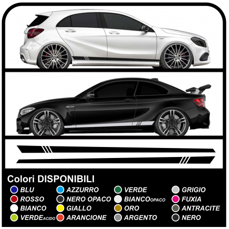 Auto adhesivo lateral DEPORTE de carreras Tuning Racing stripes calcomanías de coches