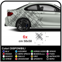 Adesivo laterale linee per grafica auto sportiva, adesivi fiancate cofano e laterali per auto Tuning Decor