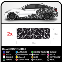 Aufkleber kotflügel auto Dreiecke komplett-Set, Camouflage-auto Car Aufkleber racing Sticker Dekoration fahrzeugseite SPORT