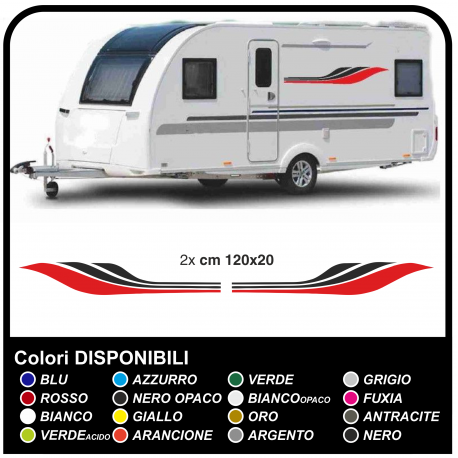 Adesivi per roulotte, camper auto furgoni Caravan Sticker tuning grafica decorativa camper e roulotte cm120 