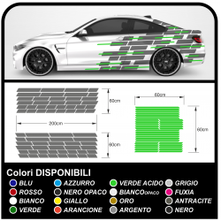 Aufkleber-satz für rennwagen racing auto aufkleber camouflage Camo camouflage selbstklebende racing ZWEIFARBIG