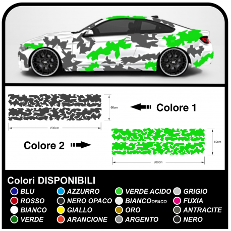 Stickers for the sides car camouflage graphics US ARMY military decals camouflage two-tone Sticker decals